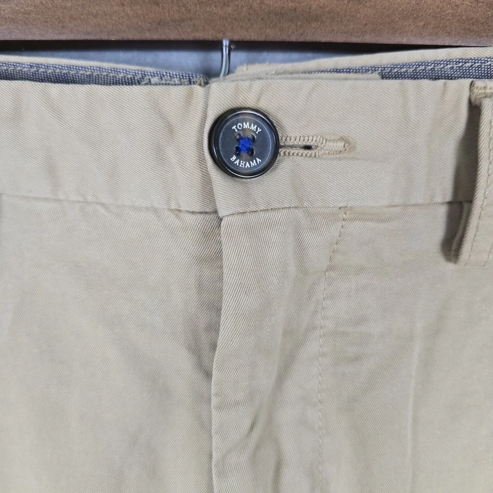 Tommy Bahama Boracay Chino Pants Mens 42x34 Khaki Tan Pima Cotton Modal Straight